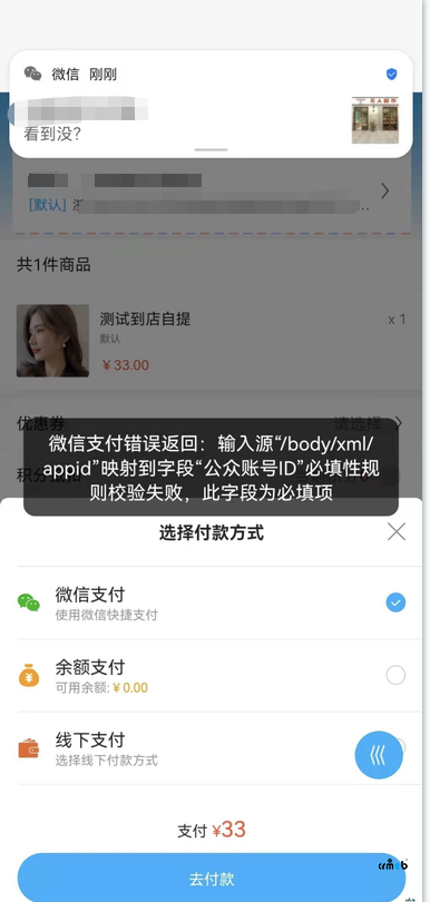 是不是v2.1.1 生成的app都不能支付都，安卓和蘋果端都不能支付，求解決
