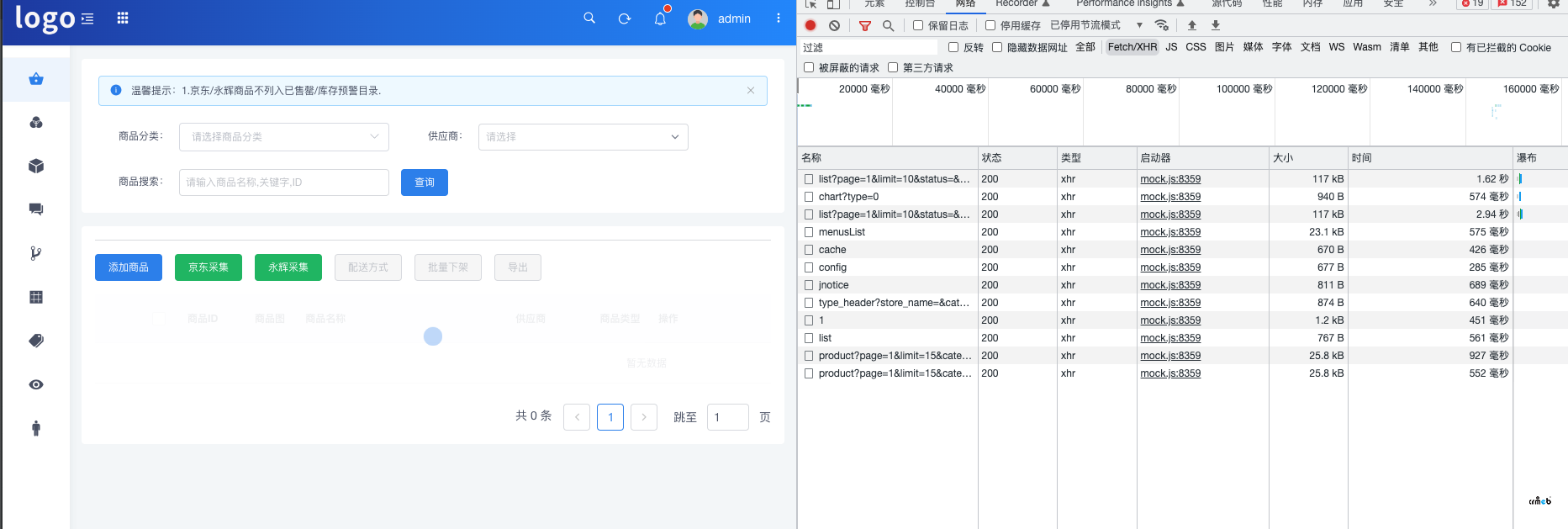 pro多門店，后臺本地開發(fā)npm run dev，localhost運行的時候，應(yīng)該是所有頁面大概率會出現(xiàn)接口請求完畢，但是頁面未渲染數(shù)據(jù)的情況